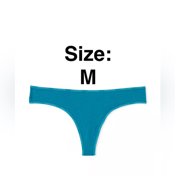 Victoria’s Secret COTTON
Logo Waist Pointelle Thong Panty- NEW - Picture 1 of 4